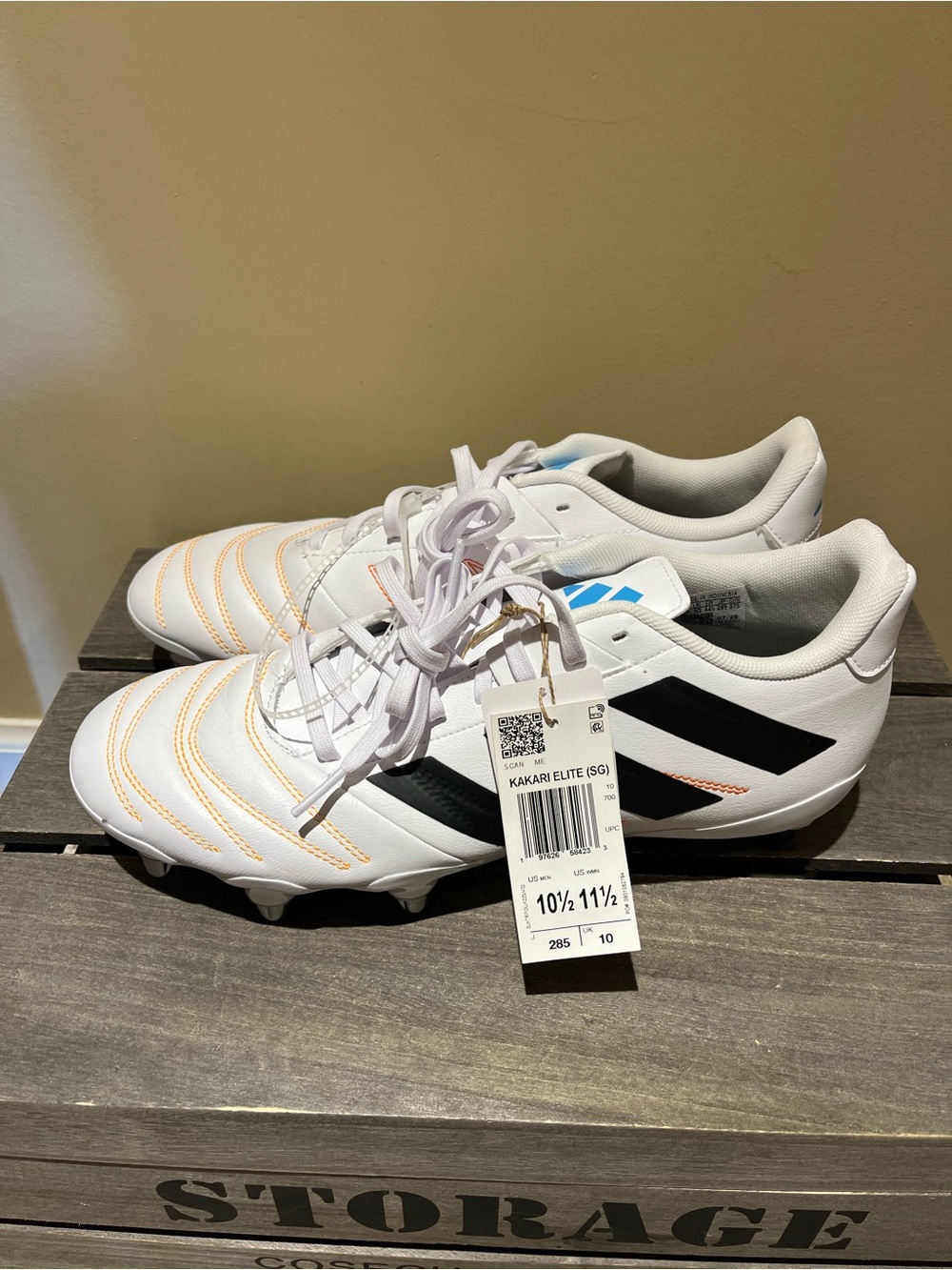adidas Kakari Elite SG Rugby Boots Sz 10.5 |NWOB
White/Black/Lucid Aquamarine - Picture 1 of 12